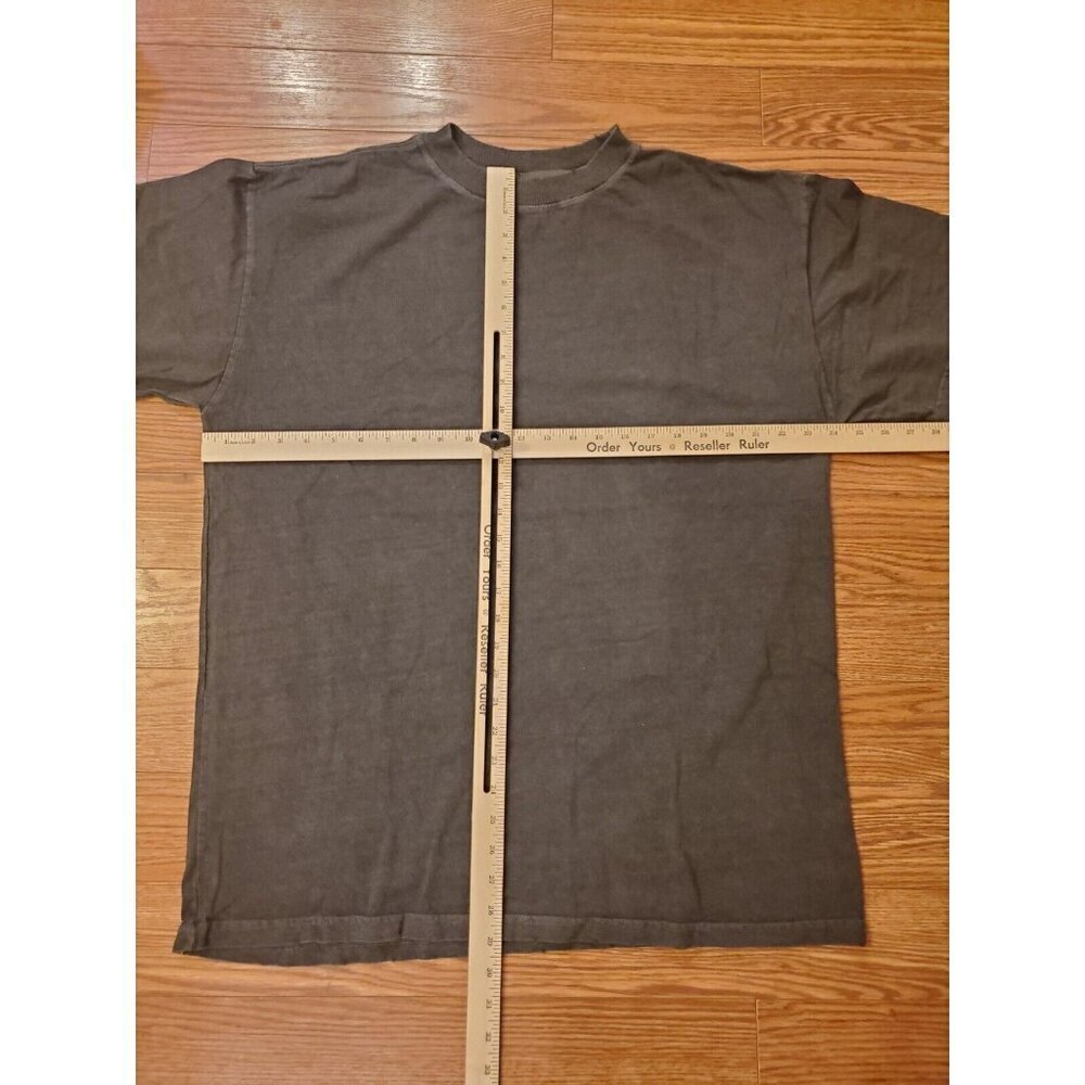 Civil Regime Shirt Mens‎ Sz Medium Distressed Hems Dark Gray Back Logo 1/500 - Picture 9 of 9